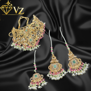 Rangrez Nauratan Sahara Bridal Set – Multi Color Kundan Choker Set